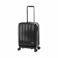 【 美品 】A.L.I ブラック フロントオープンキャリーケース スーツケース A.L.I＞MAXBOX フロントオープン ジッパーハードキャリー 70L(+